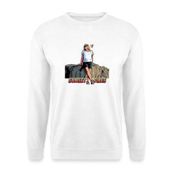 Sunset Vibes Holiday Pop Art Graphics - Unisex Sweatshirt - white - Front