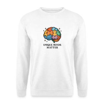 Brain-puzzle coloré : Esprits uniques - Sweat-shirt Unisexe - blanc - Devant