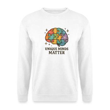 Colorful Brain Puzzle: Unique Minds - Unisex Sweatshirt - white - Front