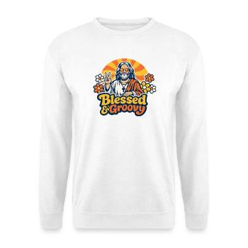Groovy Jesus Peace - Unisex Pullover - Weiß - Vorne