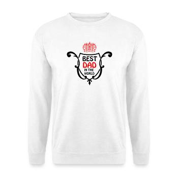 Königlicher Dad Druck mit Krone - Unisex Pullover - Weiß - Vorne