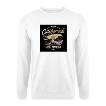 CatiAgropoli Metallerkennung - Unisex Pullover - Weiß - Vorne - Alina (178cm) & Michal (187cm)