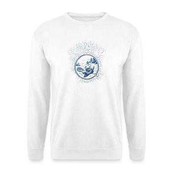 Neonmeer-Mermaid im Seilkreis am Meer - Unisex Pullover - Weiß - Vorne