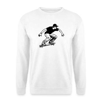 Skateboarding Junge - Unisex Pullover - Weiß - Vorne