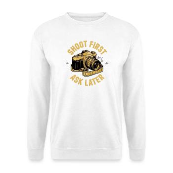 Shoot First Ask Later - Sweat-shirt Unisexe - blanc - Devant