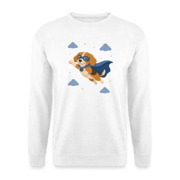 Beagle Superheld mit Umhang - Unisex Pullover - Weiß - Vorne
