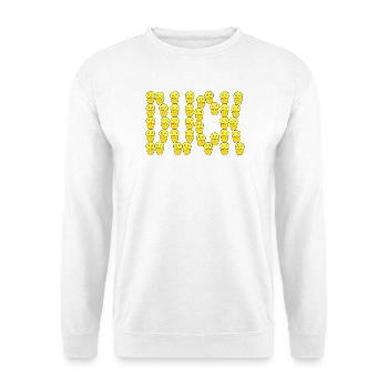 Niedliche Ententypografie - Unisex Pullover - Weiß - Vorne