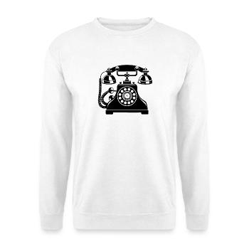 Vintage-Telefon - Unisex Pullover - Weiß - Vorne