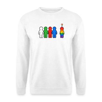 Anders und Stolz Regenbogen Grafik - Unisex Sweatshirt - white - Front