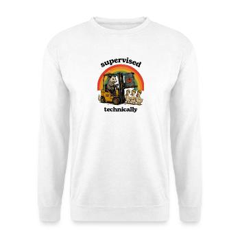 Bären-Forklift Regenbogen Ducks - Unisex Pullover - Weiß - Vorne