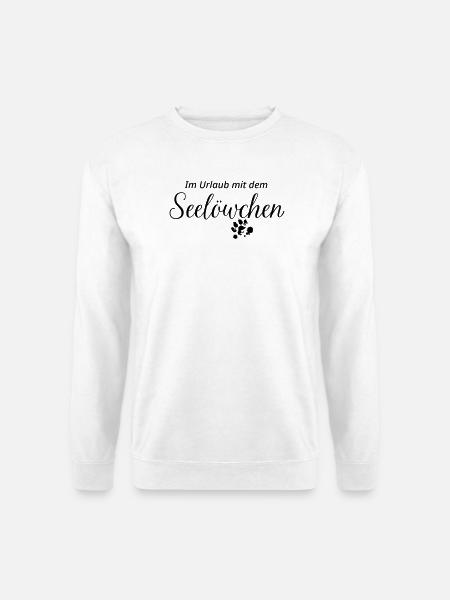 Löwchen: Im Urlaub mit dem Seelöwchen - Unisex Pullover - Weiß