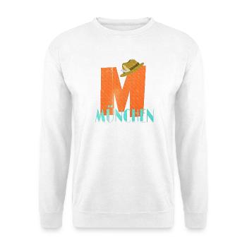 Retro Design M München - Unisex Pullover - Weiß - Vorne