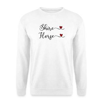 Cheval du Comté au Cœur - Sweat-shirt Unisexe - blanc - Devant