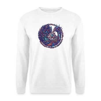 Kosmischer Phönix im Sternkreis - Unisex Pullover - Weiß - Vorne