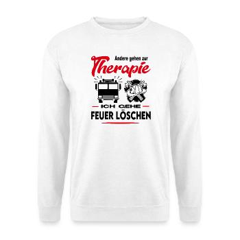 Feuerwehrmann Feuerwehrfrau Feuer löschen Beruf - Unisex Pullover - Weiß - Vorne