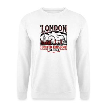 London United Kingdom Est 43 AD - Unisex Pullover - Weiß - Vorne