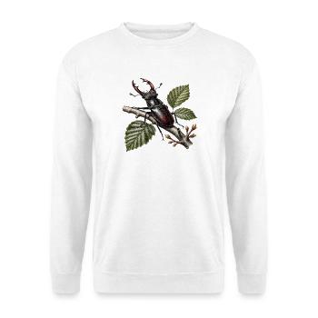 Lucane cerf volant sur branche  - Unisex Sweatshirt - white - Front