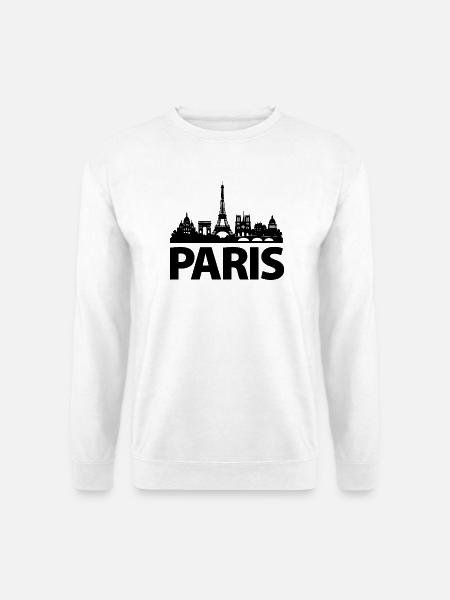 PARIS Skyline - Unisex Pullover - Weiß