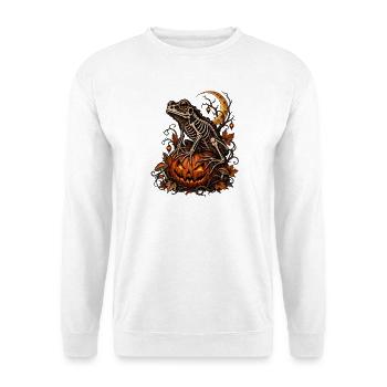 Crapaud sur citrouille - Sweat-shirt Unisexe - blanc - Devant