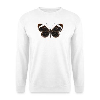 Glasflügel-Schmetterling Greta oto Cartoon-Stil - Unisex Pullover - Weiß - Vorne