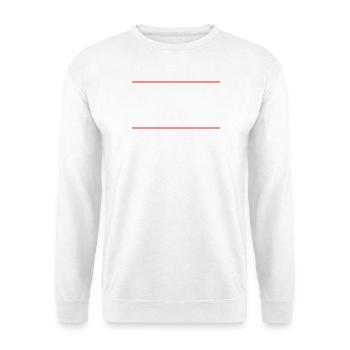 Linie Leer - Unisex Pullover - Weiß - Vorne - Alina (178cm) & Michal (187cm)