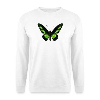 Rajah Brookes Birdwing Trogonoptera brookiana - Unisex Pullover - Weiß - Vorne