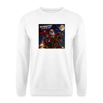 Liefernacht Weihnachtsmann Dino Humor Spruch Wild - Unisex Pullover - Weiß - Vorne