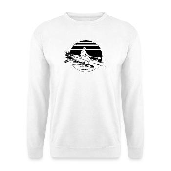 Dessin du rameur - Sweat-shirt Unisexe - blanc - Devant