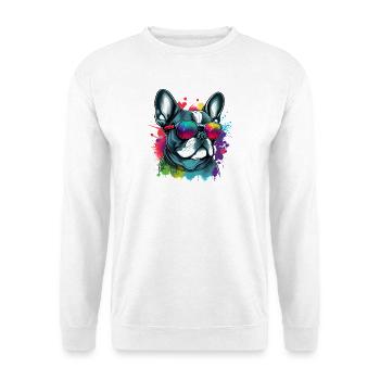 Süßer Frenchie-Hund - Unisex Pullover - Weiß - Vorne