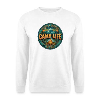 Camp Life – Camping & Outdoor Adventure Design - Unisex Sweatshirt - white - Front