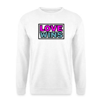 Love Wins Quote Graphic - Unisex Sweatshirt - white - Front