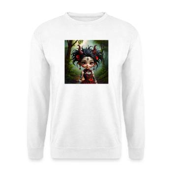 Fille gothique dans la forêt - Sweat-shirt Unisexe - blanc - Devant