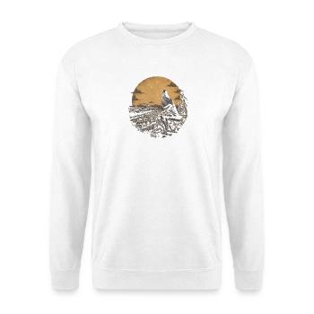Pigeon amateur de pigeons sport, cœur de pigeon voyageur - Sweat-shirt Unisexe - blanc - Devant