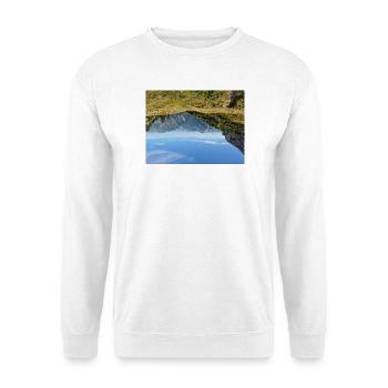 Alpine Panorama - Unisex Pullover - Weiß - Vorne - Alina (178cm) & Michal (187cm)