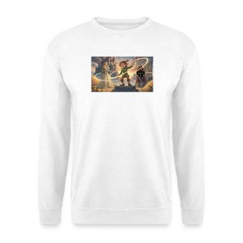 Rumpelstiltskin Spins Straw Into Shining Gold - Unisex Pullover - Weiß - Vorne - Alina (178cm) & Michal (187cm)