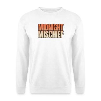 Halloween-Unfug – Mitternachts-Unfug - Unisex Pullover - Weiß - Vorne - Alina (178cm) & Michal (187cm)