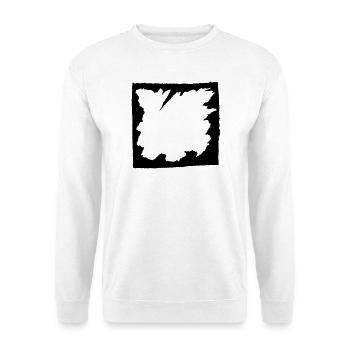 Rahmen - Quadrat Vintage / VEKTOR - Unisex Pullover - Weiß - Vorne - Alina (178cm) & Michal (187cm)