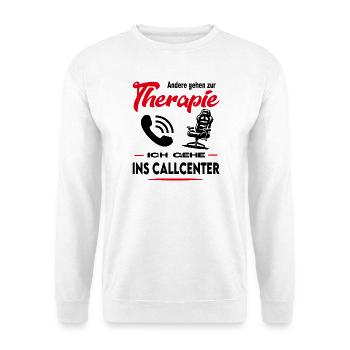 Callcenter Agent Telefon Beruf Arbeit Job - Unisex Pullover - Weiß - Vorne