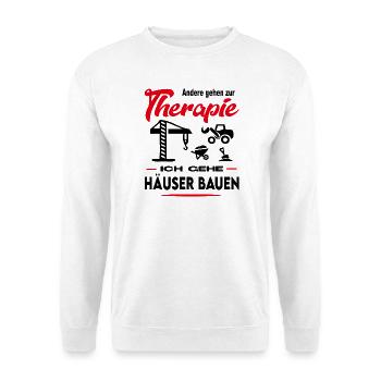 Architekt Architektin Beruf Arbeit Haus bauen - Unisex Pullover - Weiß - Vorne - Alina (178cm) & Michal (187cm)