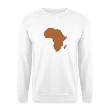 Karte von Afrika - Unisex Pullover - Weiß - Vorne - Alina (178cm) & Michal (187cm)