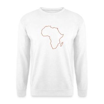 Karte von Afrika - Unisex Pullover - Weiß - Vorne - Alina (178cm) & Michal (187cm)
