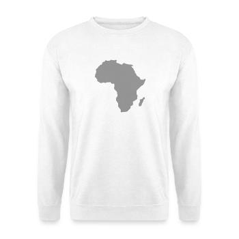 Karte von Afrika - Unisex Pullover - Weiß - Vorne - Alina (178cm) & Michal (187cm)