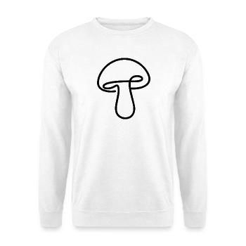 Pilz Wald Natur Herbst Naturfreund - Unisex Pullover - Weiß - Vorne - Alina (178cm) & Michal (187cm)