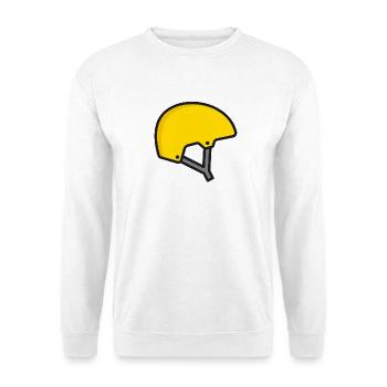 Gul sikkerhedshjelm-ikon - Unisex sweater - hvid - Foran