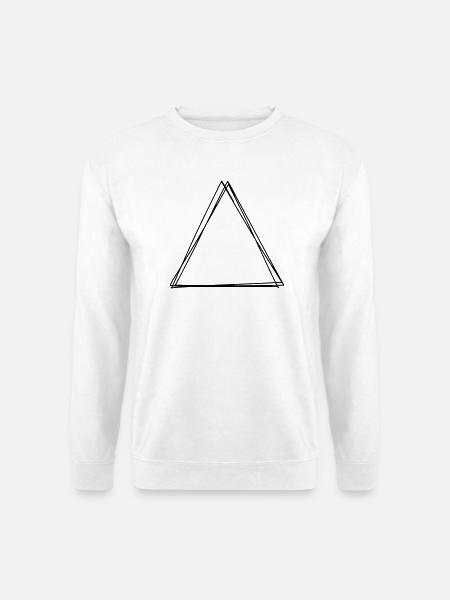 Dreieck handgezeichnet - Unisex Pullover - Weiß
