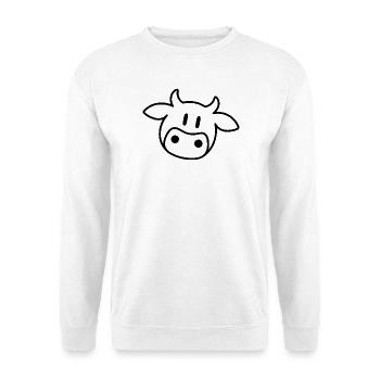 Süße Babykuh Kälbchen Bauernhof Liebe - Unisex Pullover - Weiß - Vorne - Alina (178cm) & Michal (187cm)