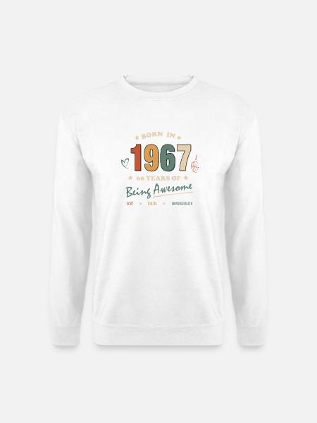 60. Geburtstag 1967 | Born in 1967 Retro Shirt - Unisex Pullover - Weiß