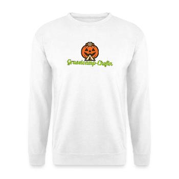 Gruselcamp-Chefin Shirt – Geschenk fürs Camping - Unisex Pullover - Weiß - Vorne - Alina (178cm) & Michal (187cm)