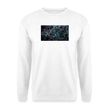 Macro shot of porous black volcanic rock with  - Unisex Pullover - Weiß - Vorne - Alina (178cm) & Michal (187cm)