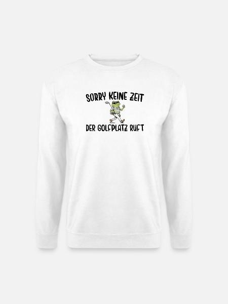 Golfspieler Frosch der Golfplatz ruft - Unisex Pullover - Weiß